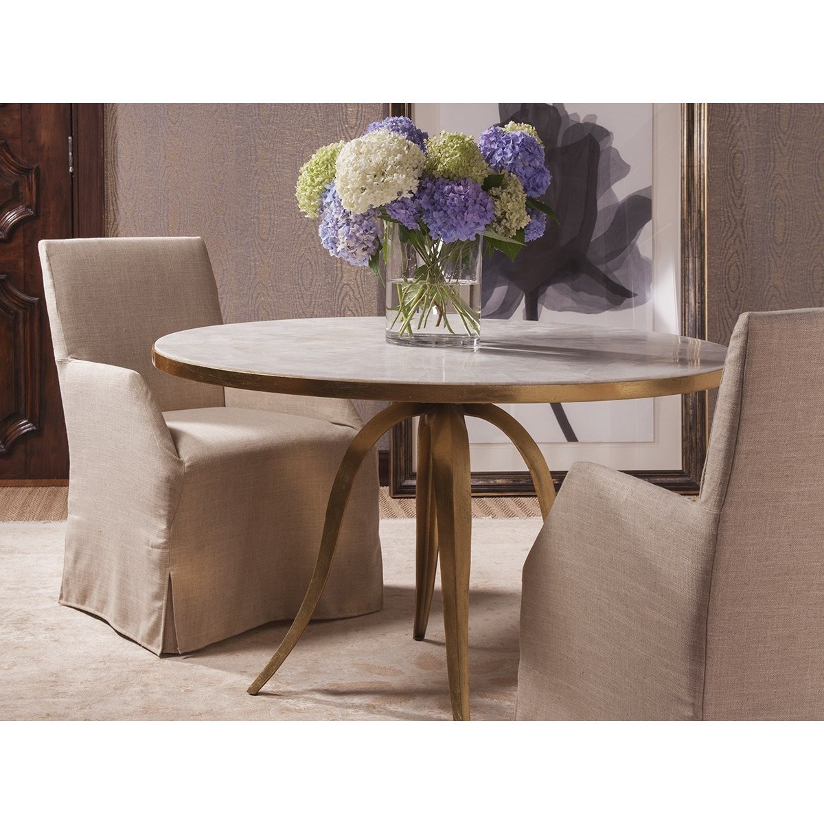 Artistica Crystal Stone 2023870C Glam Round Dining Table Baer's